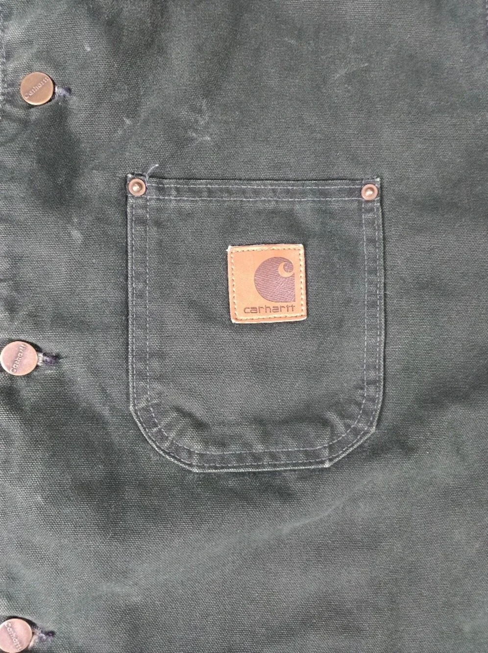 Vintage Carhartt Blanket-Lined Chore Coat “Spruce Green” C02 SPC Men’s Large